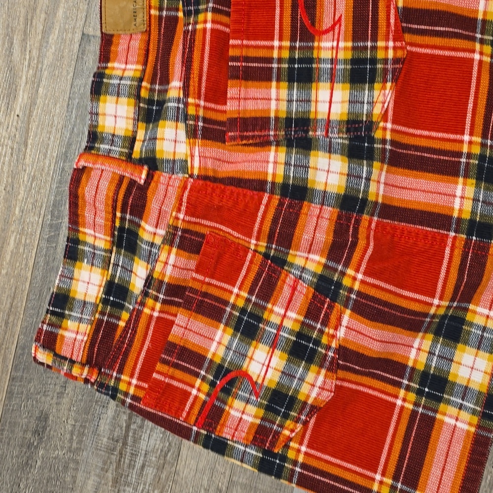 American Eagle Plaid Hi-Rise Mini Corduroy Mini Skirt| Size 4​ - Picture 11 of 11
